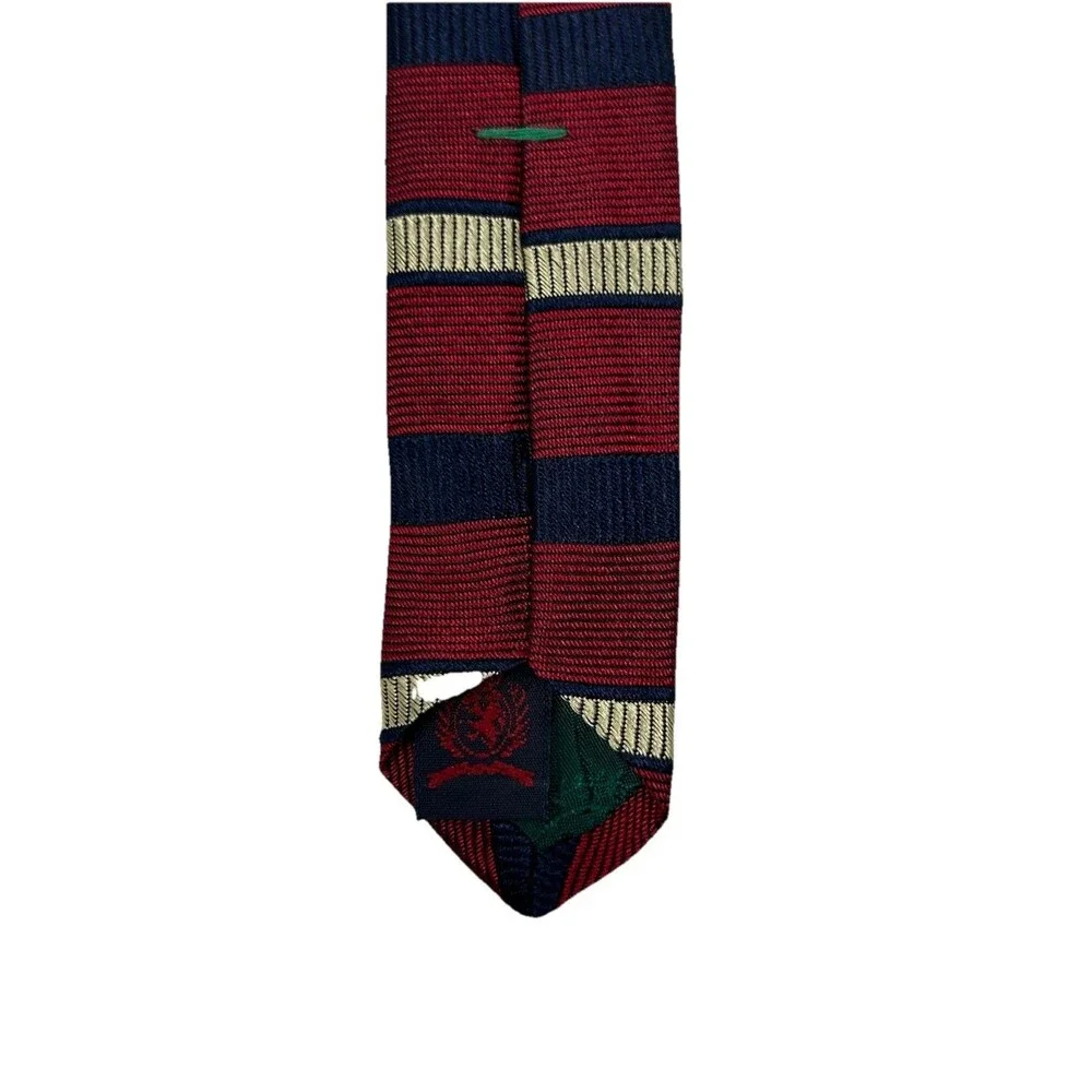 Tommy Hilfiger Red Blue Tan Repp Logo Neck‎ Tie  57.25